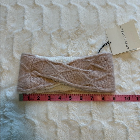 Love & Lore Pink Sherpa Lined Headband - Picture 5 of 8